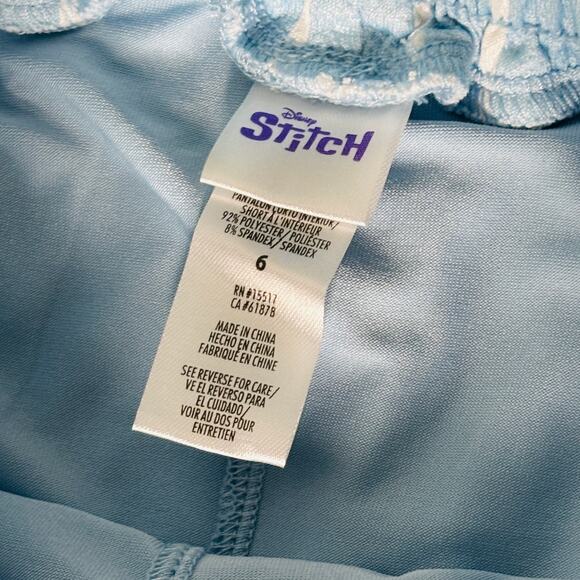 Disney Stitch Skort Set Navy Blue and Light Blue Size 6 - Picture 8 of 9